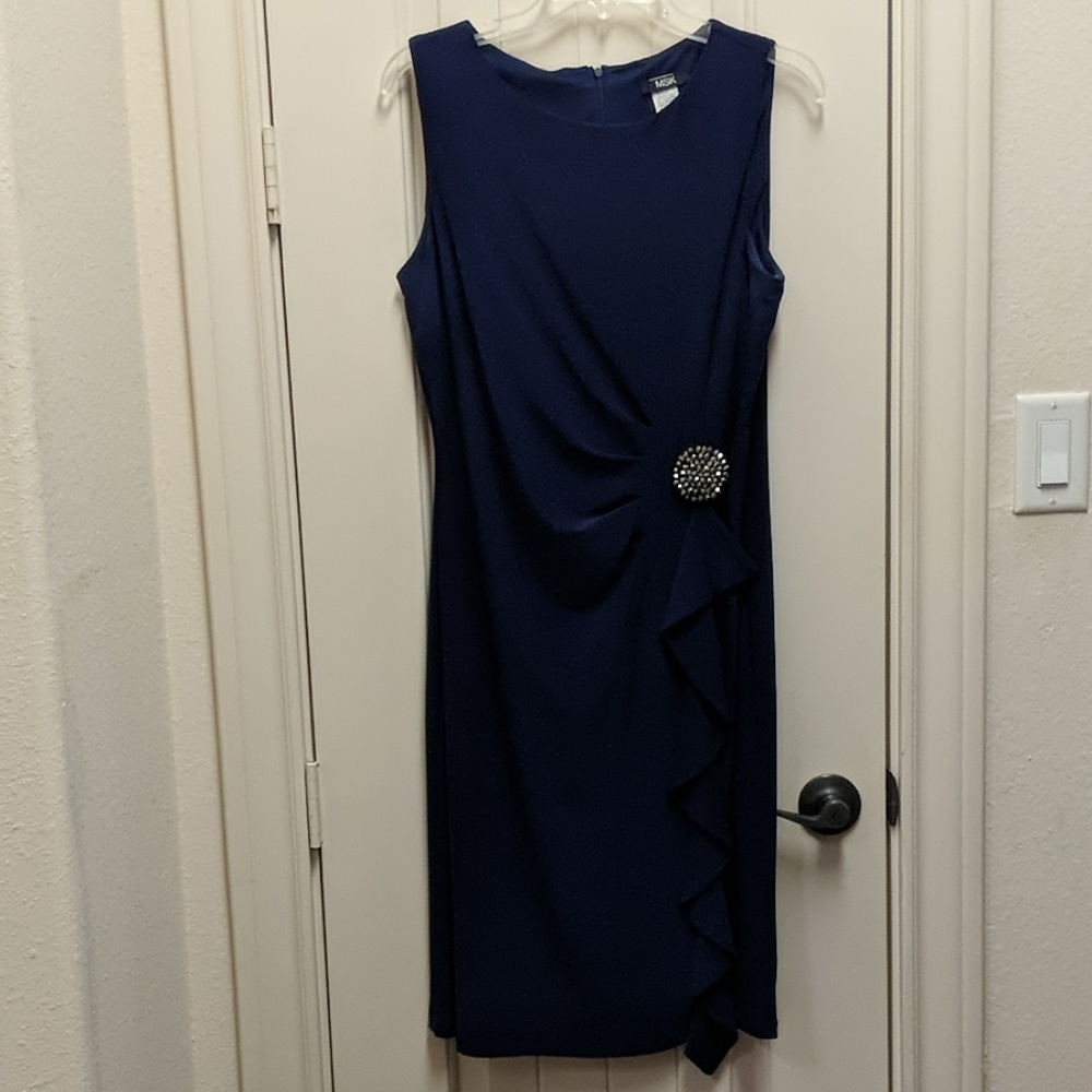 Dark plum ruffles cocktail dress